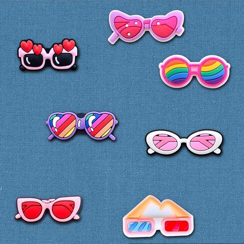 20 قطعة من تعليقات الاحذية الملونة للنظارات الشمسية من زالدريتشاستا للصنادل والاساور والمعصم المتطابقة، زينة رائعة للاحذية للاطفال والمراهقين والبالغين هدايا الحفلات، غير ثمينة, معدن, بدون الأحجار in Kuwait