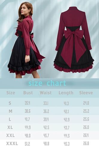 Etergarment Women's Long Sleeves Gothic Dress, Bodycon Goth Lolita Dresses(Size:Small) Red in Saudi Arabia