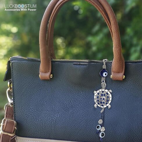 برافو تيم سلحفاة معلقة على شكل عين زرقاء للحماية والمباركة، قلادة زينة للسيارة والمنزل والمكتب، مع كريستالات حجر الراين لجلب الحظ السعيد والمباركة، هدية رائعة in Kuwait