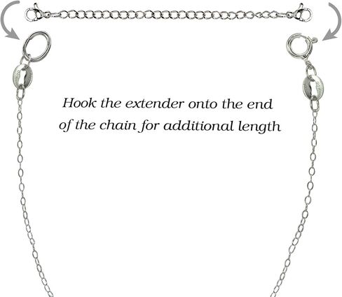 B. BRILLIANT Chain Extenders for Necklace Pendant Bracelet Anklet Chain, Stainless Steel set 4 Sizes (2-6 Inches) in Saudi Arabia