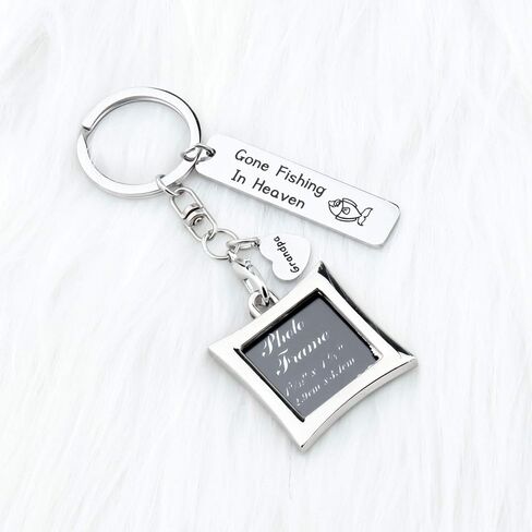 AKTAP Memorial Keychain In Memory Of Dad Gone Fishing In Heaven Sympathy Gift For Loss of Loved One in Saudi Arabia