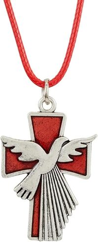 Confirmation Holy Spirit Dove and Cross Pendant Necklace, 24 Inch in Saudi Arabia