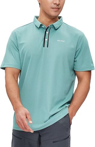 قمصان بولو للرجال جولف قصيرة راجلان سريعة الجفاف والأداء الرياضي والملابس الكاجوال in Kuwait