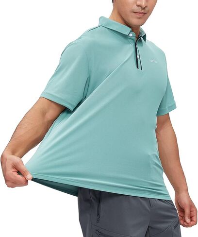 قمصان بولو للرجال جولف قصيرة راجلان سريعة الجفاف والأداء الرياضي والملابس الكاجوال in Kuwait