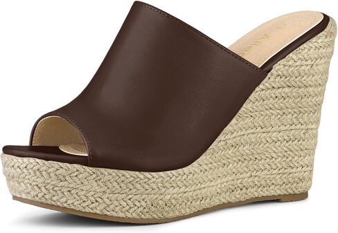 Allegra K Women's Espadrille Wedge Platform Mules in Kuwait