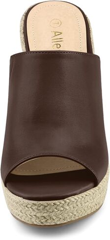 Allegra K Women's Espadrille Wedge Platform Mules in Kuwait