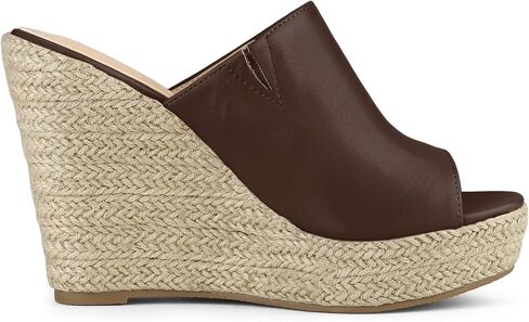 Allegra K Women's Espadrille Wedge Platform Mules in Kuwait