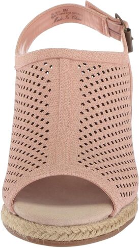 Easy Street Women's Stacy Wedge Sandal, Blush Linen Print, 9 in Saudi Arabia