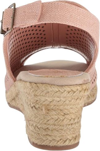 Easy Street Women's Stacy Wedge Sandal, Blush Linen Print, 9 in Saudi Arabia