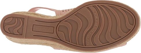 Easy Street Women's Stacy Wedge Sandal, Blush Linen Print, 9 in Saudi Arabia