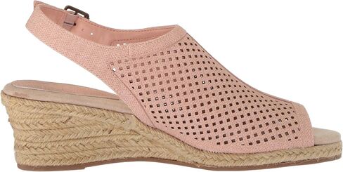 Easy Street Women's Stacy Wedge Sandal, Blush Linen Print, 9 in Saudi Arabia