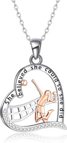 Tennis/Basketball/Baseball/Basketball/Soccer/Volleyball Necklace for Women Sport Inspirational Jewelry Gifts for Women Men in Kuwait