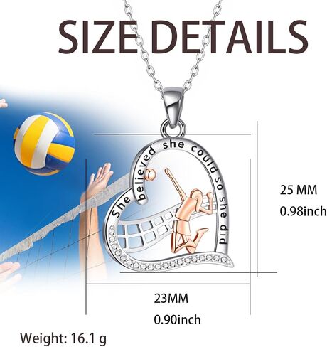 Tennis/Basketball/Baseball/Basketball/Soccer/Volleyball Necklace for Women Sport Inspirational Jewelry Gifts for Women Men in Kuwait
