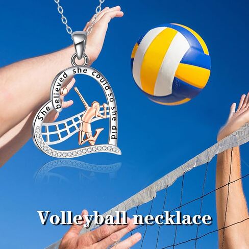 Tennis/Basketball/Baseball/Basketball/Soccer/Volleyball Necklace for Women Sport Inspirational Jewelry Gifts for Women Men in Kuwait