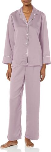 Natori Women's Satin Essentials L/S Notch Pj Cb: 27" / Inseam: 29" in Saudi Arabia