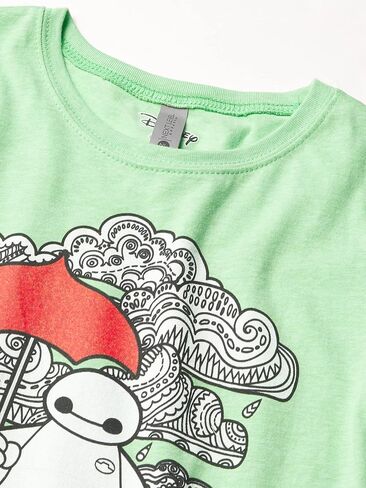 Disney Big Hero Six Patterned Baymax Girl's Heather Crew Tee in Saudi Arabia