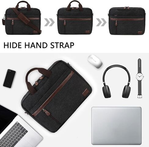 RAVUO Messenger Bag for Men, Water Resistant 17.3 inch Laptop Business Briefcase Canvas Shoulder Satchel for Work Business… in Saudi Arabia