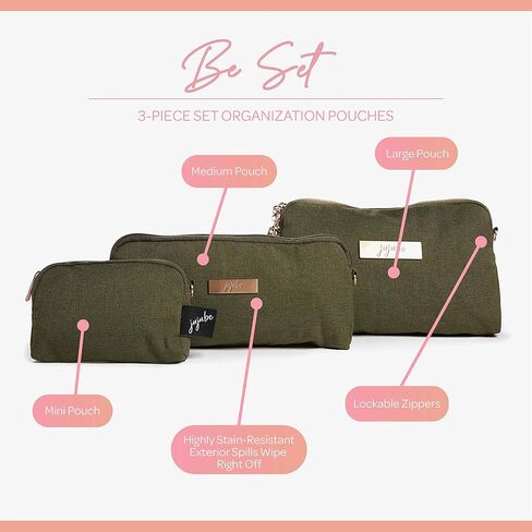 JuJuBe | Be Set Organization Pouches, Pretty Travel Toiletry Bag Set for Women, Stylish Party Clutch or Handbag in Saudi Arabia
