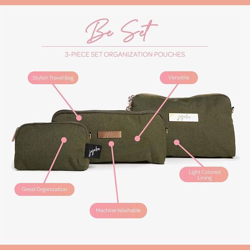 JuJuBe | Be Set Organization Pouches, Pretty Travel Toiletry Bag Set for Women, Stylish Party Clutch or Handbag in Saudi Arabia