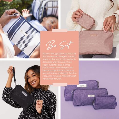 JuJuBe | Be Set Organization Pouches, Pretty Travel Toiletry Bag Set for Women, Stylish Party Clutch or Handbag in Saudi Arabia