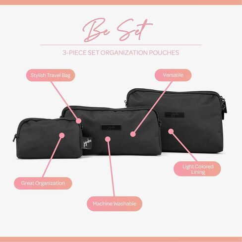 JuJuBe | Be Set Organization Pouches, Pretty Travel Toiletry Bag Set for Women, Stylish Party Clutch or Handbag in Saudi Arabia