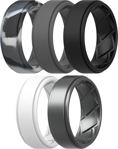 Saco Band Silicone Ring Wedding Band for Men - 8mm Width 2.3mm Thick in Kuwait