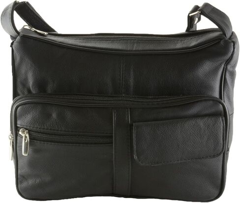 حقيبة كتف نسائية جلدية منظمة، جيوب متعددة، حقيبة يد تمر بالجسم in Kuwait