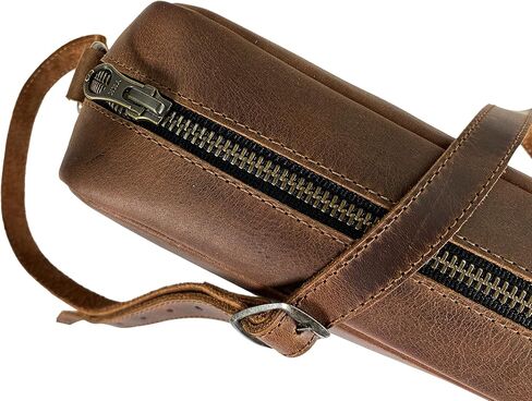 Heather's by Hide & Drink, Squared Crossbody Bag Handmade from Full Grain Leather - Trendy Crossbody, Stylish Shoulder Bag for Everyday Use or Travel - Bourbon Brown in Kuwait