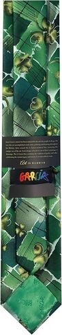 Jerry Garcia Men's St. Patrick's Day Green Shamrocks Clovers Black Diamond Irish Plant Person Art Neck Tie, Extra Long - 63 inch in Saudi Arabia