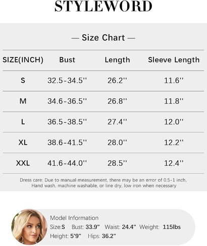 STYLEWORD Womens Casual Bell Sleeve V Neck Loose Tops Chiffon Blouse Dressy Shirt in Saudi Arabia