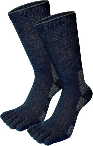 زوجان من جوارب ss soxsense المبطنة للمشي لمسافات طويلة، جوارب دائرية بخمسة أصابع من القطن للرياضات الخارجية، بدون نفطة in Kuwait