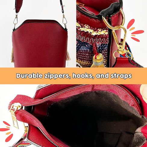 حقيبة هيبي بوهيمية أنيقة للغاية وعصرية بوهو حقائب هيبي حقيبة كروسبودي حقيبة كتف مع حزام قابل للتعديل حقيبة حمل هيبي in Kuwait