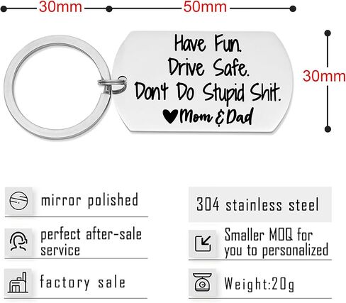 TOS استمتع بسلسلة مفاتيح آمنة أحبك في القيادة، هدية لمحبي السائق الجديد، الزوج، الأب، الأم، الابنة، الأخت، الأخ، الصديق، هدية in Kuwait
