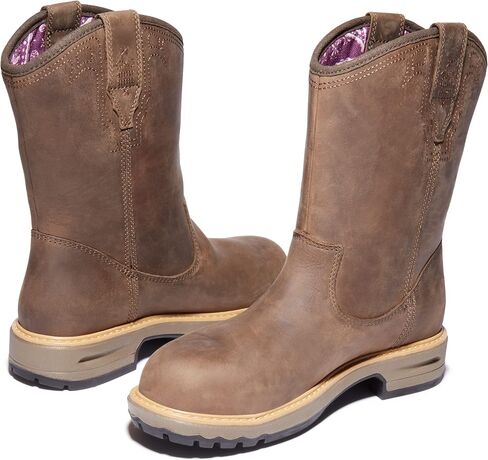 Timberland PRO womens Alloy Safety Toe Waterproof Ashlar PullOn AL WP, Brown: Turkish Coffee, 9 Wide Women Men US in Saudi Arabia