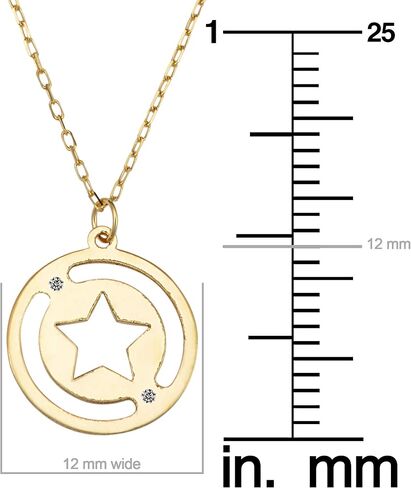 KoolJewelry 14k Yellow Gold Cubic Zirconia Cutout Star Disc Choker Necklace (adjusts to 14 or 15 inch) in Saudi Arabia