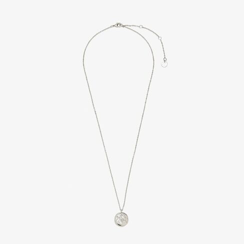 Pura Vida 18" Silver Crystal Mountain Coin Necklace - Handmade Statement Necklace with Czech Crystal - Silver Necklace for Women, Long Necklaces for Teen Girls, Boho Jewelry for Women - 3" Extender in Saudi Arabia