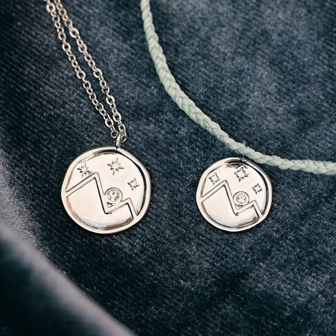 Pura Vida 18" Silver Crystal Mountain Coin Necklace - Handmade Statement Necklace with Czech Crystal - Silver Necklace for Women, Long Necklaces for Teen Girls, Boho Jewelry for Women - 3" Extender in Saudi Arabia