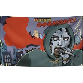 AuLYn مضحك MF مغني الراب الموت نسيج ألبوم الموسيقى غطاء نسيج 3x5Ft نسيج غرفة الفن ديكور نسيج الزينة الجدار شنقا الهدايا للمراهقين غرفة نوم غرفة المعيشة، الأخضر in Kuwait