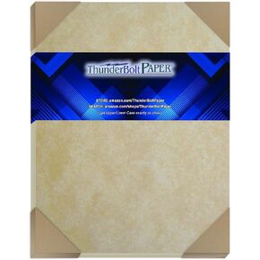 75 Old Age Parchment 65lb Cover Paper Sheets 7" X 10" (7X10 Inches) Double 5X7 Card Size - folds to 5X7 - Printable Parchment Semblance by The Pulp Process