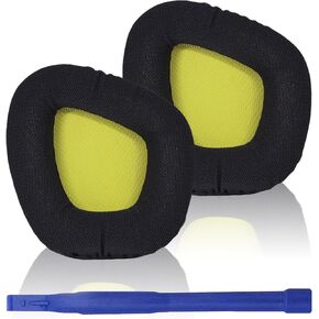 Void PRO Ear Pads Repair Part for Corsair Void, Void PRO, Void Pro RGB, Void Pro RGB SE, Void Elite, Void Elite RGB Headphones,Replacement Ear Cushions Breathable Mesh Earpads (Black+Yellow)