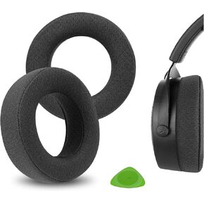 Geekria Comfort Extra Thick Mesh Fabric Replacement Ear Pads for Beyerdynamic DT 700 PRO X, DT 900 PRO X Headphones Ear Cushions, Headset Earpads, Ear Cups Cover Repair Parts (Titanium Color)