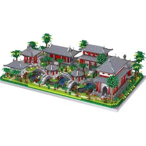 LanZhon Architecture of Suzhou Garden Micro Building Blocks Set,Large Creative Building Set Toys Gifts for Adults and Kids, 3988PCS Micro Mini Bricks Kit for Display