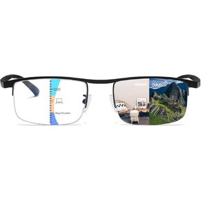 Photochromic Progressive Multifocus Reading Glasses Anti-blue Light Transition Multifocal Readers Clear Sunglasses