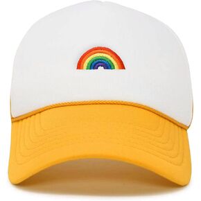 DALIX Embroidered Rainbow Trucker Cap Hat Men Women