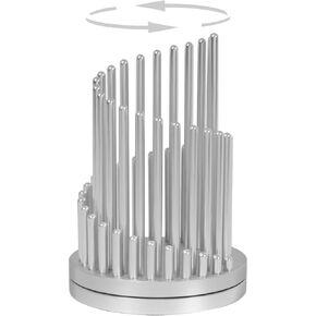 Rotating Pen Holder - Aluminum Alloy Pen Cup for Office and Home, Pressure-Reducing Pencil Holder, Desktop Organizer, Creative Decoration (Silver)