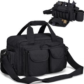 Deluxe Pistol Range Bag - Soft Handgun Cases for Shooting & Hunting Can Hold 3-5 Guns and Ammos