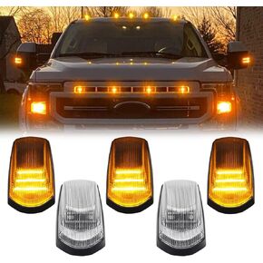 مصابيح R&F Auto 5 قطع LED لسقف الكابينة متوافقة مع F-250 F-350 F-450 F-550 Super Duty (2017-2022) مصابيح تشغيل سقف الشاحنات الصغيرة عدسات شفافة in Kuwait