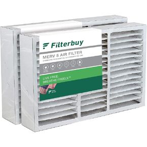 Filterbuy 17x26x4 Air Filter MERV 8 Dust Defense (2-Pack), Pleated HVAC AC Furnace Air Filters Replacement for Lennox x6664 (Actual Size: 16.56 x 25.94 x 4.13 Inches)