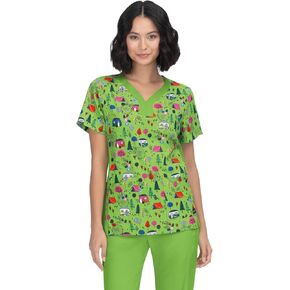 قميص KOI Planet 1066PR للسيدات من Aurora Top Camping Trip مقاس XL