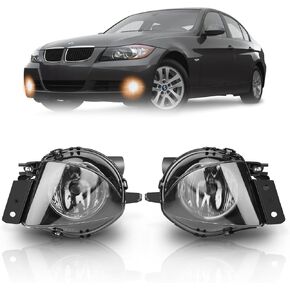 Fog Lights Lamps for BMW 3 Series (323i 325i 325xi 328i xdrive 330xi 335d 335i 328xi 335xi 330i Sedan E90 / Wagon E91), (w/o Sport Package) 2006 2007 2008 2009, 1 Pair (Yellow)